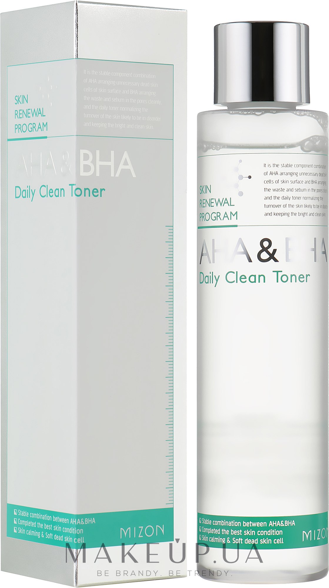 Очищающий тонер для лица с кислотами - Mizon AHA & BHA Daily Clean Toner — фото 150ml