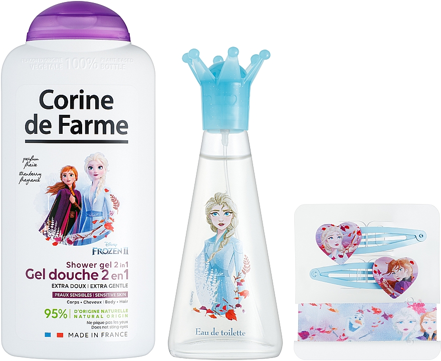 Corine De Farme Disney Frozen II - Набор (edt/30ml + sh/gel/300ml + accessories/3pcs) — фото N2