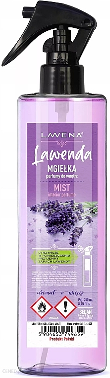 Спрей-освіжувач повітря лавандовий - Sedan Lavena Lavender Mist Interior Parfume — фото N1