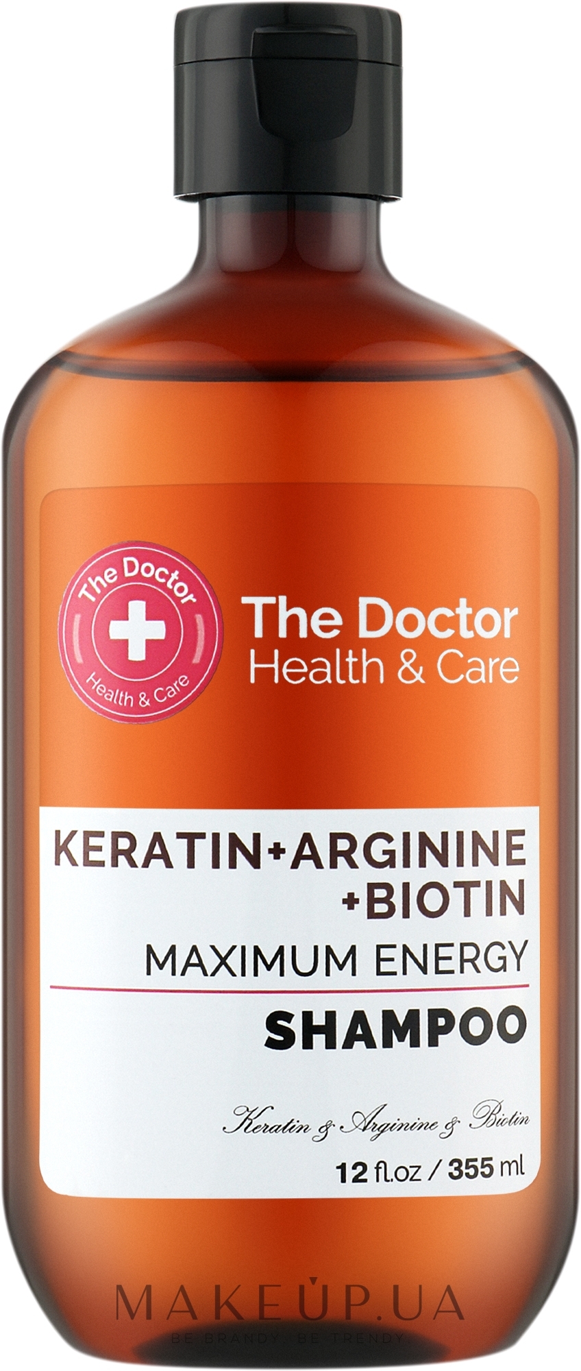Шампунь "Максимальная сила" - The Doctor Health & Care Keratin + Arginine + Biotin Maximum Energy Shampoo — фото 355ml