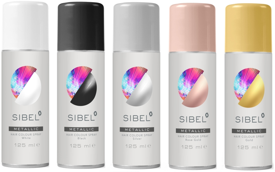 Кольоровий спрей для волосся - Sibel Metallic Hair Colour Spray — фото N2