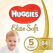 Подгузники "Elite Soft" 5 Giga (15-22кг), 84 шт. - Huggies — фото N1