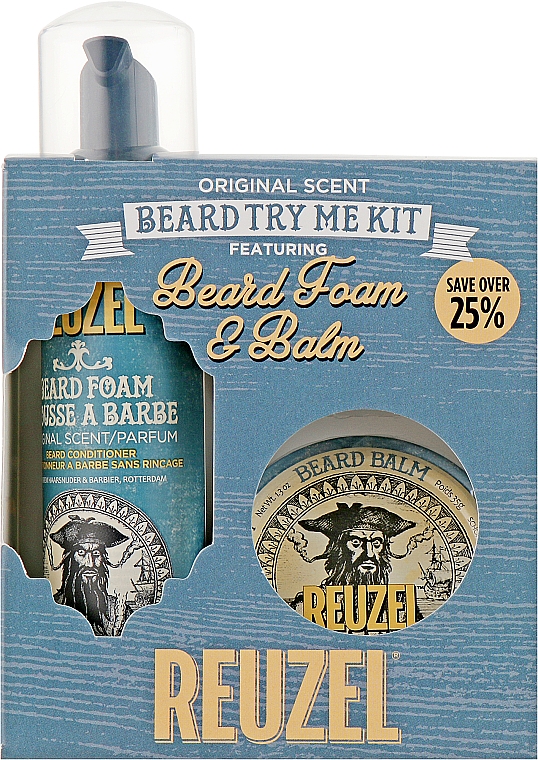 Набор - Reuzel Original Scent Beard Try Me Kit (balm/35g + foam/70ml ) — фото N1