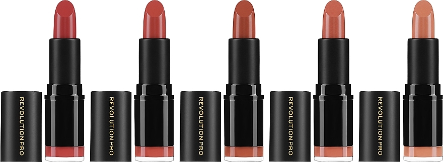 Набір з 5 помад для губ - Revolution Pro Lipstick Collection Nudes — фото N2