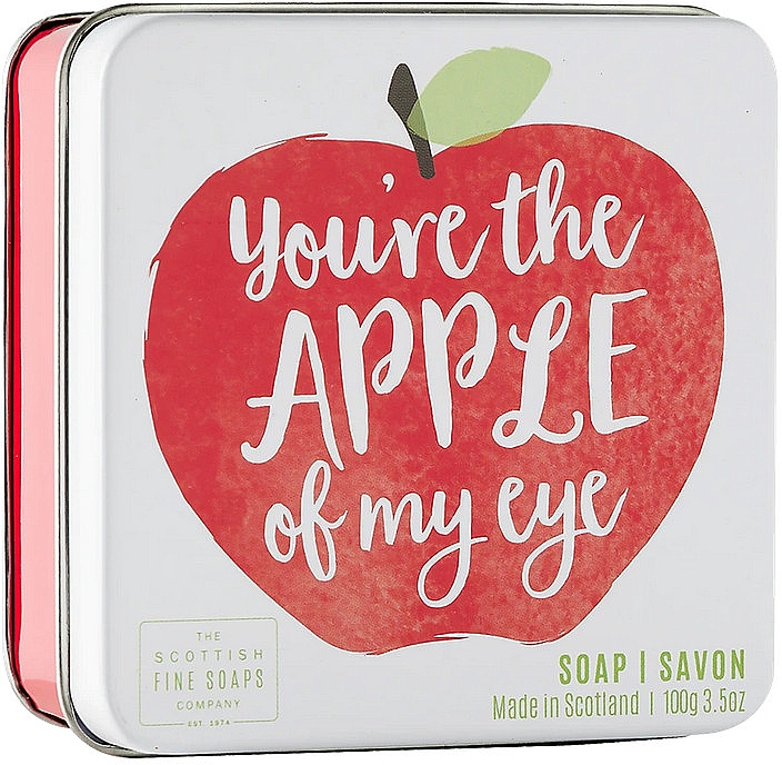 Мило для тіла у металевій коробці "Яблуко" - Scottish Fine Soap In A Tin Fruits Apple Soap
