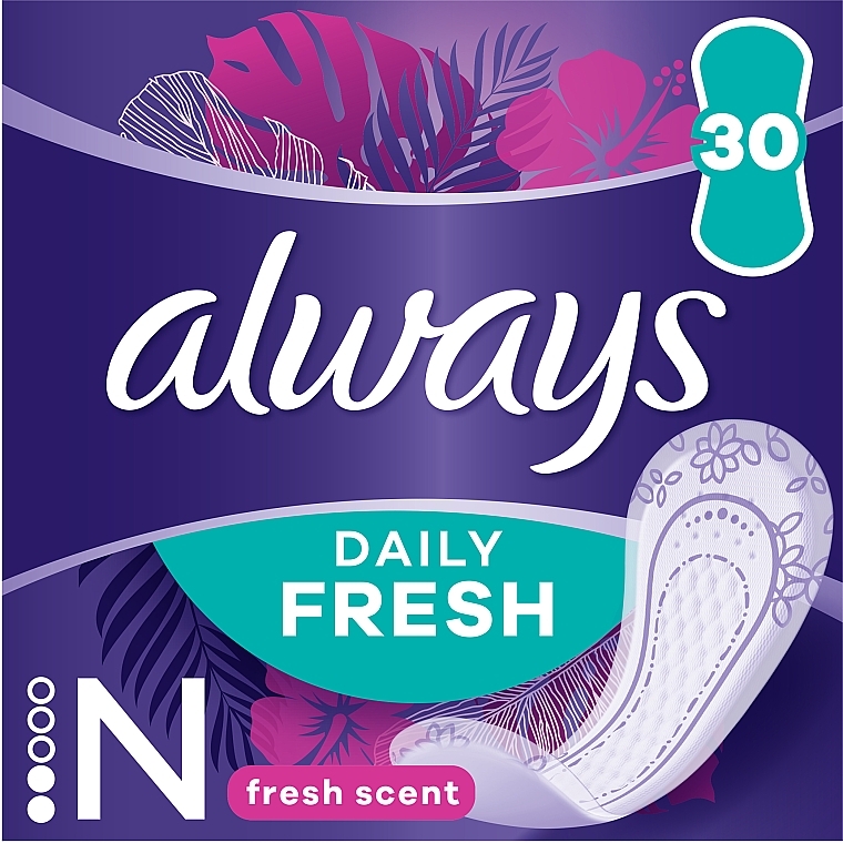 Щоденні прокладки "Свіжий аромат", 30 шт - Always Daily Fresh Normal — фото N1
