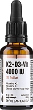 Масляный витамин K2 + D3 - Pharmovit Clean Label K2 + D3-Vit 4000 IU Oil Active — фото N1