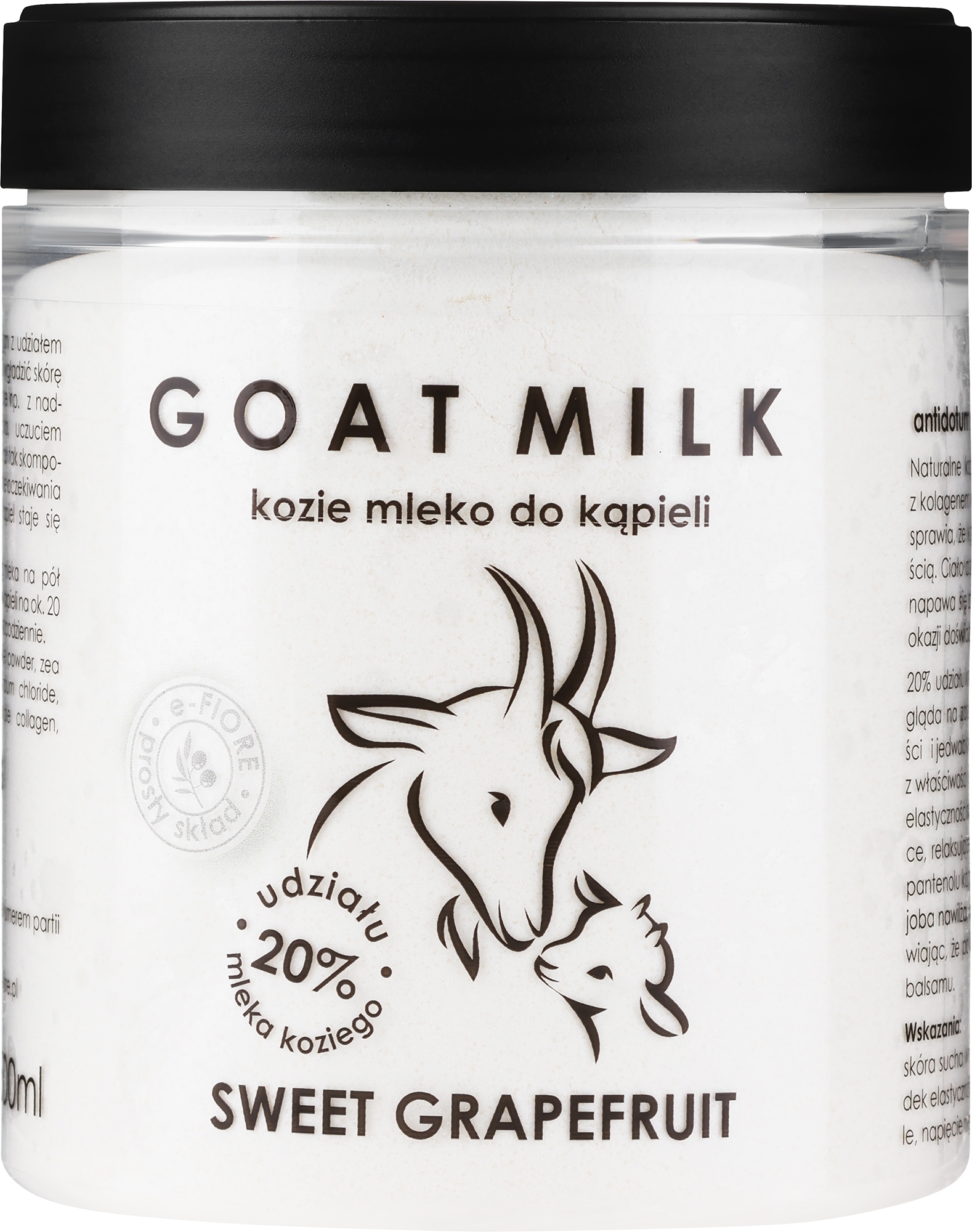 Козье молоко для ванны "Сладкий грейпфрут" - E-Fiore Sweet Grapefruit Goat Bath Milk — фото 500ml