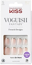 Набор накладных ногтей с клеем - Kiss Voguish Fantasy French Designs — фото N1