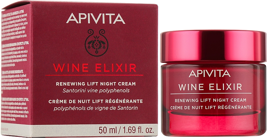 Восстанавливающий ночной крем-лифтинг - Apivita Wine Elixir Renewing Lift Night Cream — фото N2