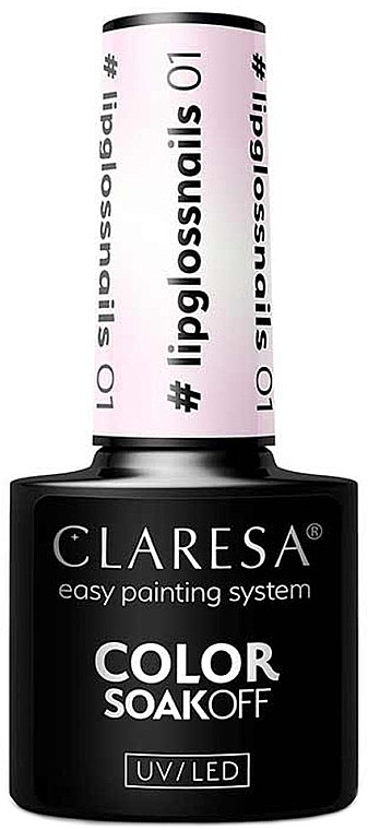 Гібридний лак для нігтів - Claresa Color SoakOff UV/LED #Lipglossnails — фото N1