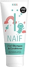 Шампунь-кондиціонер 2 в 1 для легкого розчісування волосся - Naif Kids 2in1 Shampoo & Conditioner — фото N1