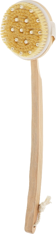 Щітка масажер для душу з дерев'яною ручкою - Beauty LUXURY — фото N1