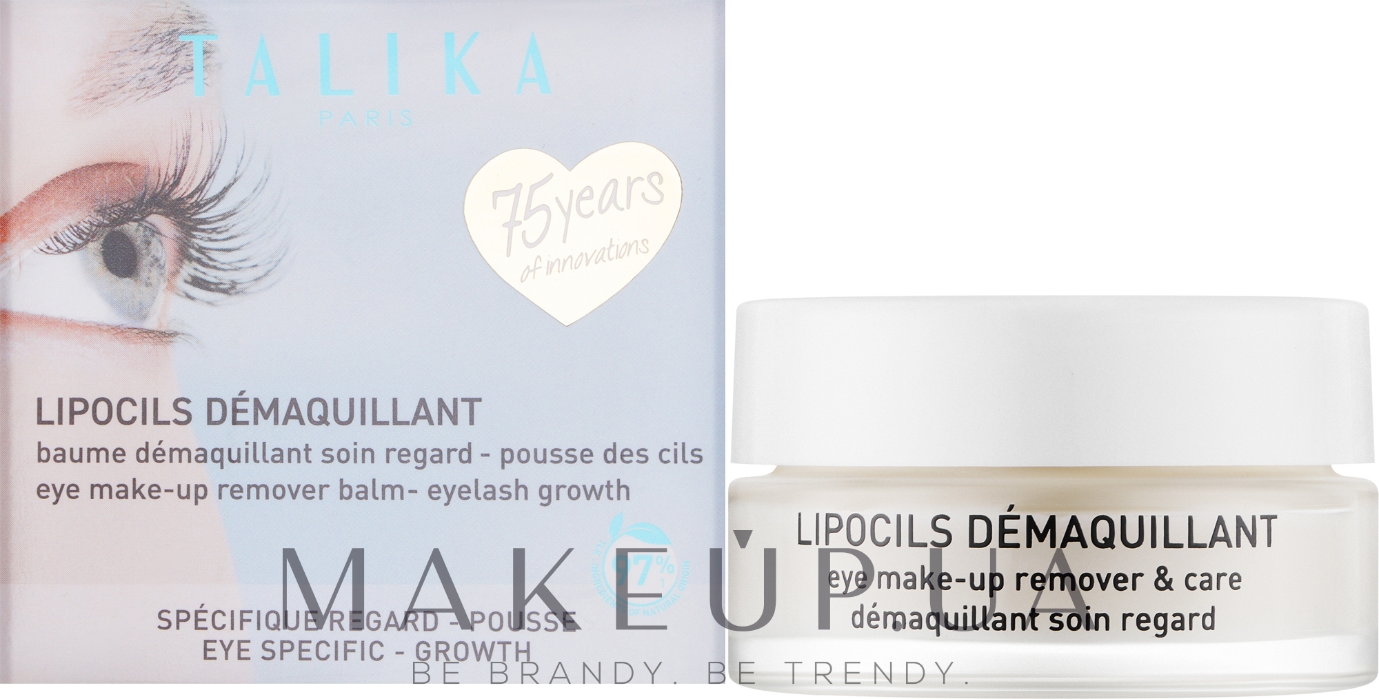 Бальзам для зняття макіяжу з очей - Talika Lipocils Eye Make-up Remover & Care — фото 30ml