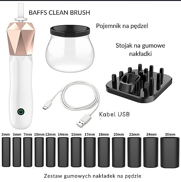 Апарат для очищення та сушіння пензлів для макіяжу - Baffs Clean Brush — фото N3