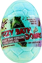 Парфумерія, косметика Бомбочка для ванни "Діно" з сюрпризом, блакитна з ароматом коли - Chlapu Chlap Dino Funky Cola Fizzy Bath Bombs
