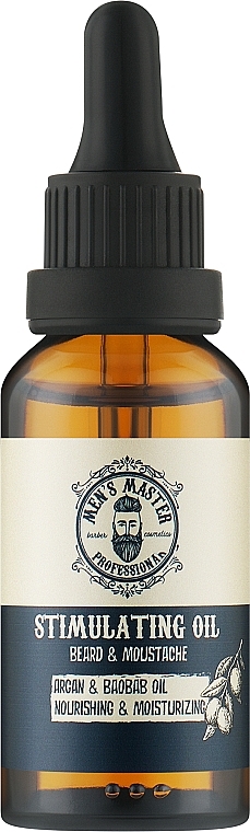 Стимулирующее масло для бороды и усов - Men's Master Stimulating Oil — фото N1