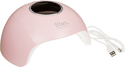 Лампа LED+UV, розовая - Star LED+UV Lamp Star 6 24W Pink — фото N1