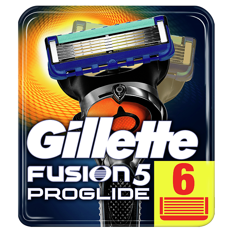 Сменные кассеты для бритья, 6 шт. - Gillette Fusion ProGlide — фото N1