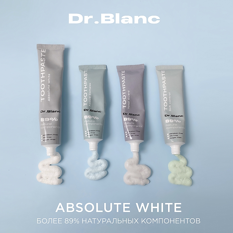 Зубная паста отбеливающая "Absolute White" - Dr.Blanc Toothpaste White — фото N4