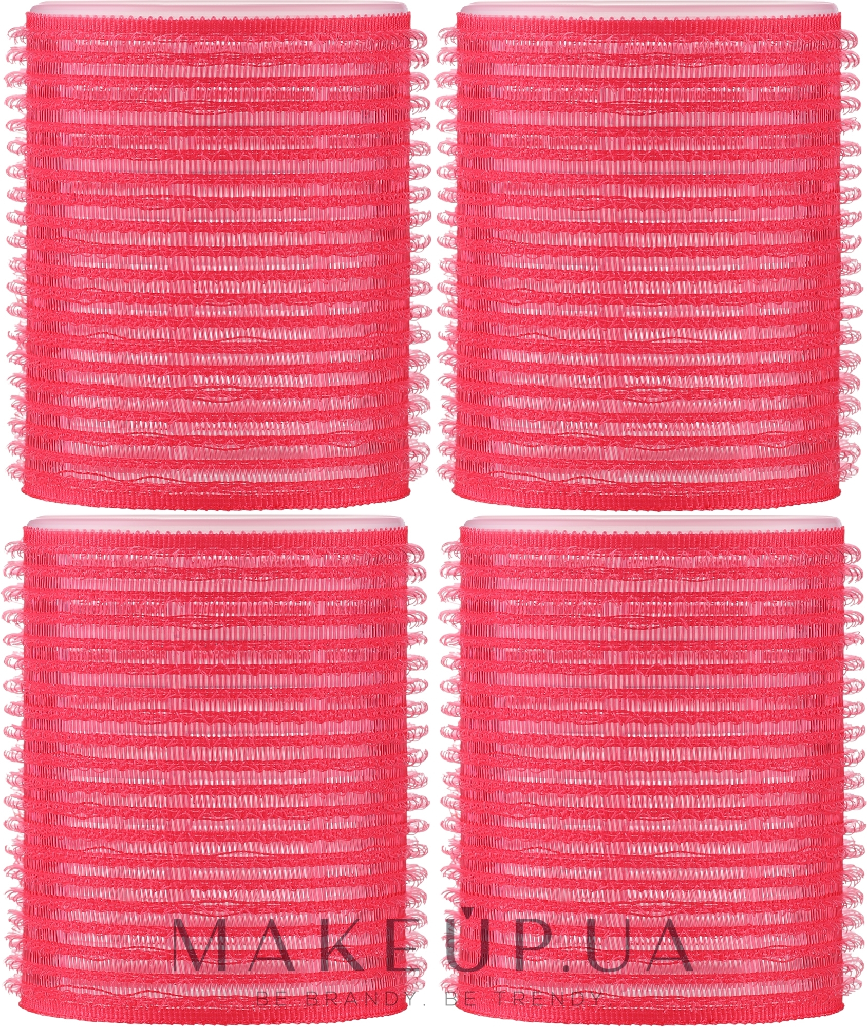 Бигуди-липучки для волос, 4 шт, розовые - Deni Carte — фото 4шт