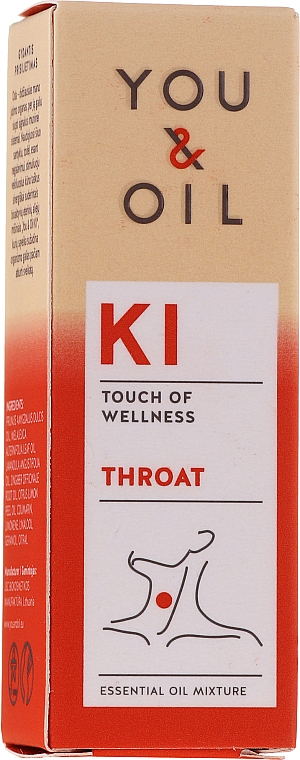 Смесь эфирных масел - You & Oil KI-Throat Touch Of Welness Essential Oil — фото N1