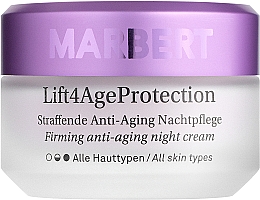Парфумерія, косметика Зміцнювальний нічний крем - Marbert Lift4Age Protection Straffende Anti-Aging Night Care
