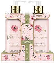 Набір - Baylis & Harding Royale Garden Rose, Poppy & Vanilla Luxury Hand Care Gift Set (h/soap/300ml + b/h/lot/300ml) — фото N1