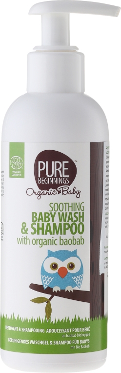 Успокаивающий шампунь 2 в 1 - Pure Beginnings Soothing Baby Wath & Shampoo — фото N1