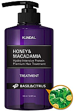 Духи, Парфюмерия, косметика Кондиционер для волос "Basil & Citrus" - Kundal Honey & Macadamia Treatment 