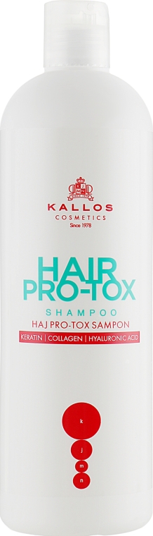 Шампунь для волос с кератином, коллагеном и гиалуроновой кислотой - Kallos Cosmetics Hair Pro-tox Shampoo