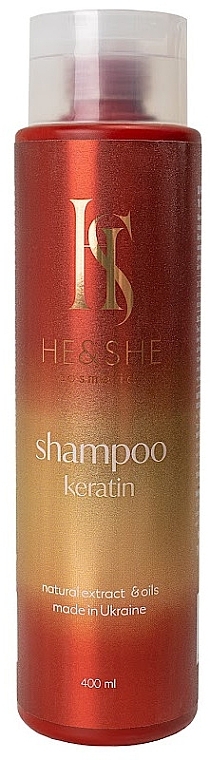 Шампунь з кератином - He&She Cosmetics Shampoo Keratin — фото N3