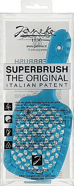 Расческа для волос, голубая - Janeke Superbrush Neon — фото N2