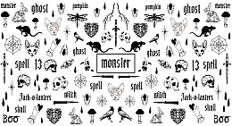 Духи, Парфюмерия, косметика Дизайнерские наклейки для ногтей "Monster" - StickersSpace