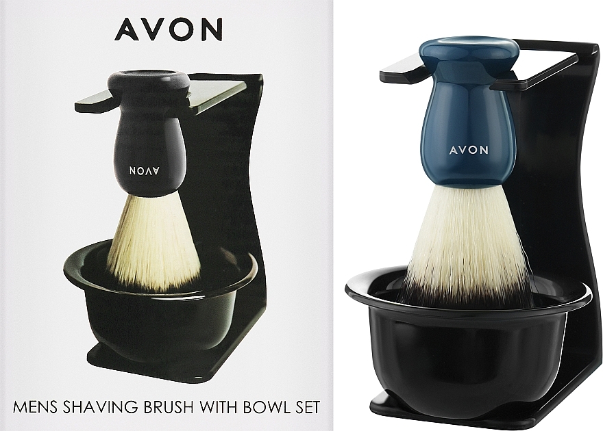 Набор - Avon Men Barber Shop (stand/1 + bowl/1 + brush/1) — фото N2