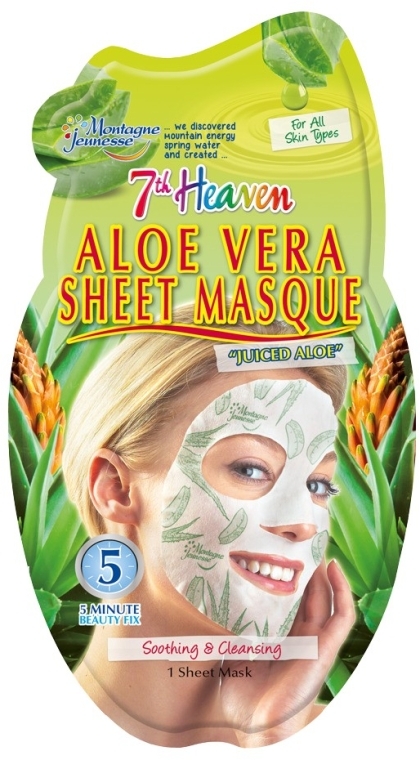 Тканевая маска для лица "Алоэ Вера" - 7th Heaven Aloe Vera Sheet Mask