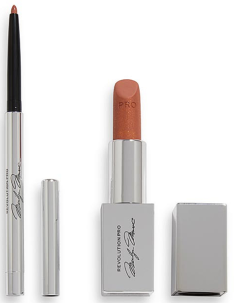 Набор - Revolution Pro Set For Lips X Marilyn Nude (lipstick/3.6g + lip/pen/0.18g) — фото N1