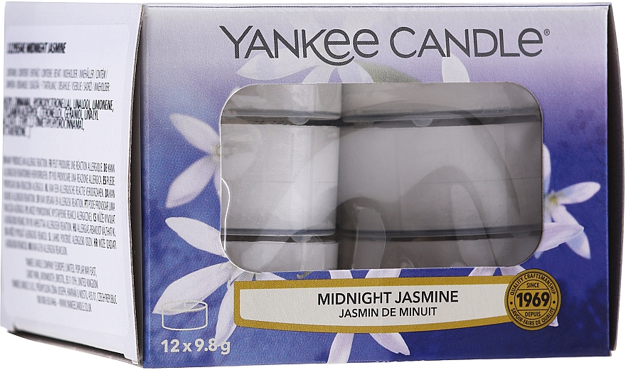 Чайні свічки "Опівнічний жасмин" - Yankee Candle Scented Tea Light Candles Midnight Jasmine — фото N1