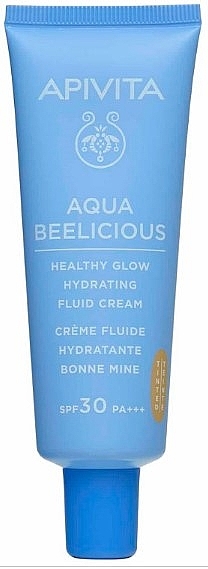 Тонувальний крем-флюїд для обличчя - Apivita Aqua Beelicious Healthy Glow Hydrating Tinted Fluid Cream SPF30 — фото N1