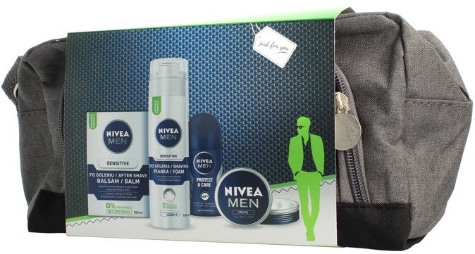 Набор - NIVEA MEN (cr/50ml + ash/balm/100ml + foam/200ml + deo/50ml + pouch)