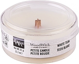 Ароматическая свеча - WoodWick White Teak Scented Candle — фото N1