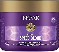 Маска против желтизны волос - Inoar Absolut Speed Blond Anti-Yellow Mask — фото N2
