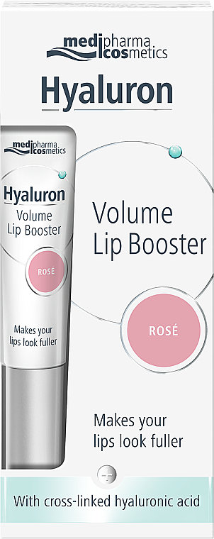 Бальзам для губ "Рожевий" - Pharma Hyaluron Pharmatheiss Cosmetics Volume LipBooster Rose — фото N2