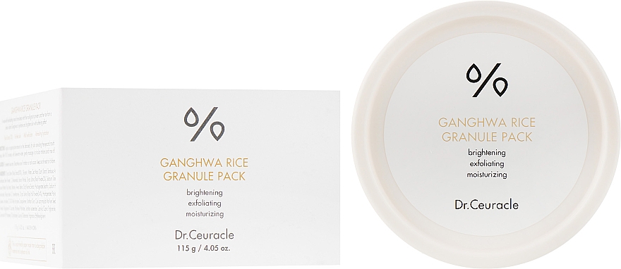 Маска для обличчя з екстрактом рису зволожувальна - Dr.Ceuracle Ganghwa Rice Granule Pack