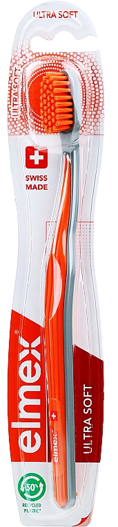 Зубая щітка, ультрам'яка, помаранчева - Elmex Swiss Made Ultra Soft Toothbrush — фото N1