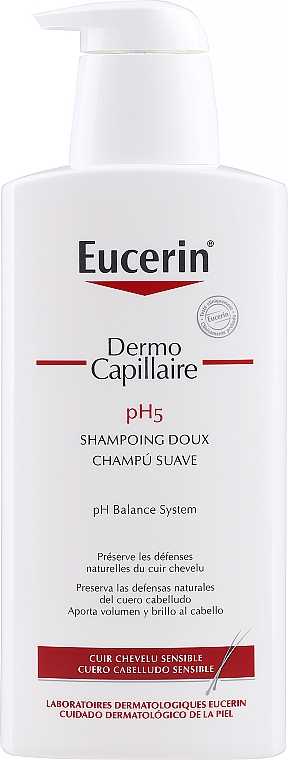 Шампунь для волосся - Eucerin Dermo Capillaire pH5 Mild Shampoo — фото N1
