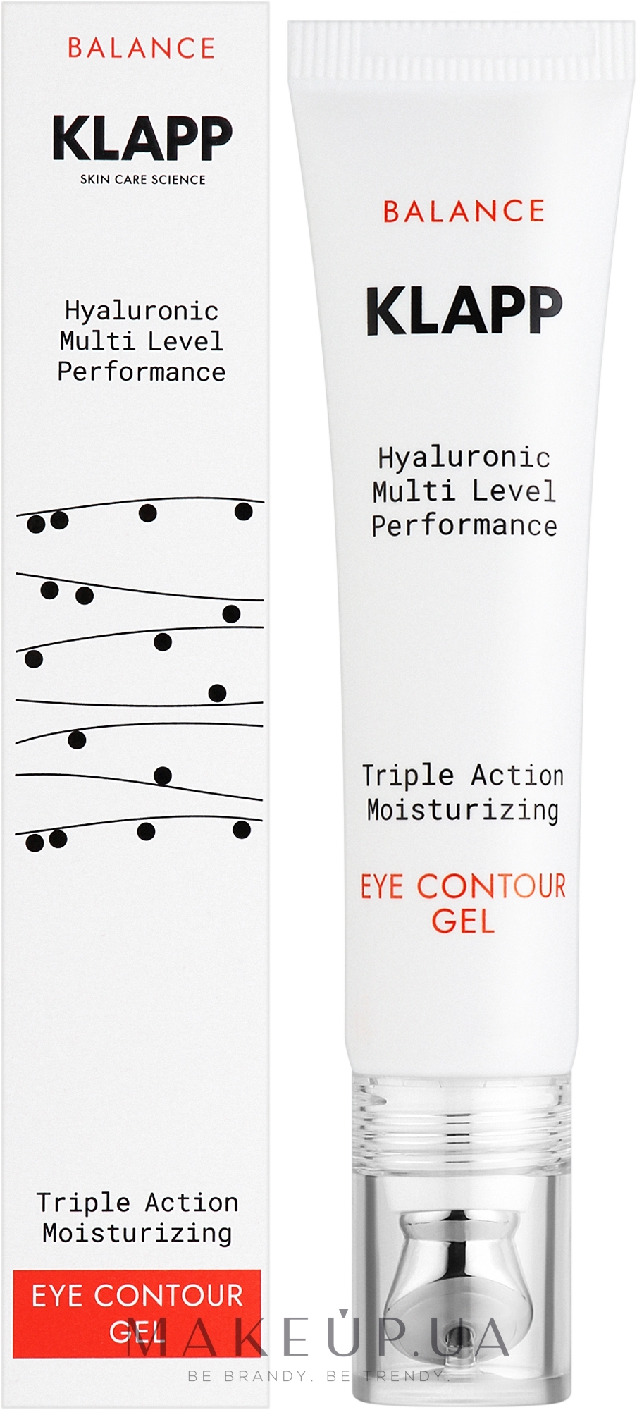 Увлажняющий гель для контура глаз тройного действия - Klapp Balance Triple Action Moisturizing Eye Contour Gel — фото 15ml