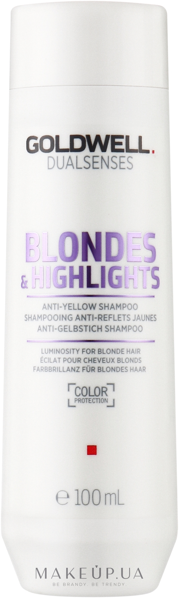 Шампунь против желтизны для осветленных волос - Goldwell Dualsenses Blondes&Highlights — фото 100ml