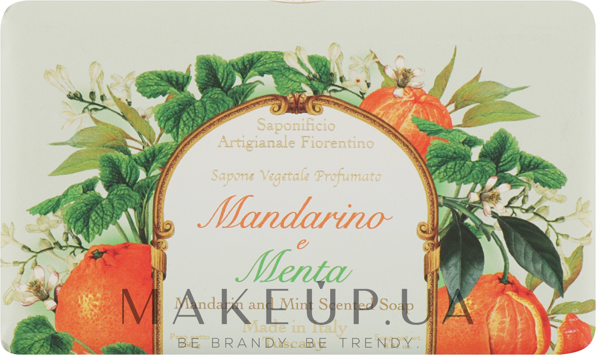 Мило натуральне "Мандарин&М'ята" - Saponificio Artigianale Fiorentino Tangerine & Mint Soap — фото 250g