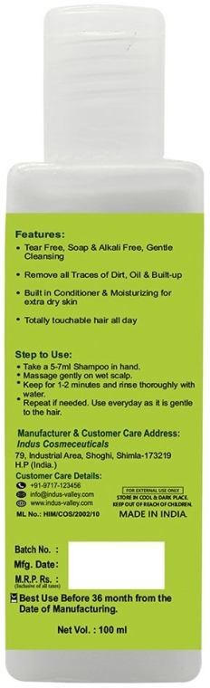 Шампунь для захисту кольору волосся - Indus Valley Bio Organic Colour Protective Conditioning Shampoo — фото N2